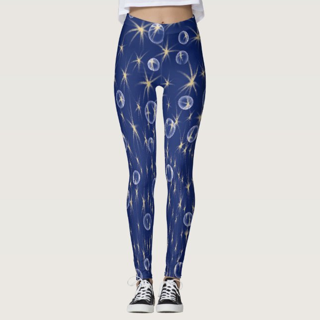 Leggings Estrellas en caída y burbujas (Anverso)