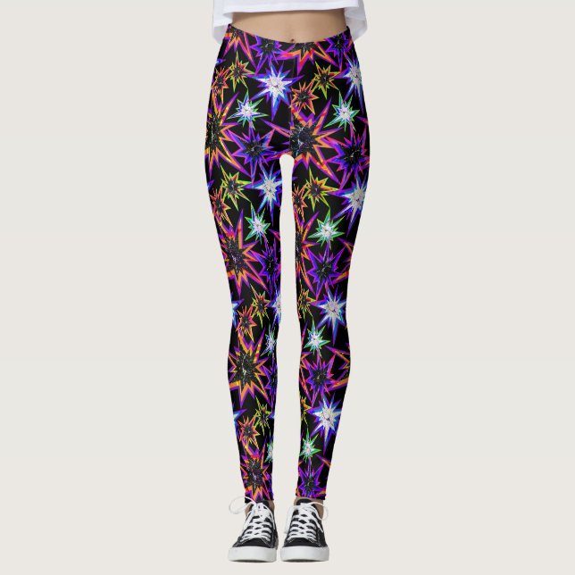 Leggings Estrellas en negro. (Anverso)