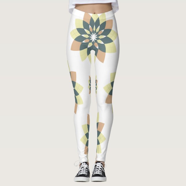 Leggings Estrellas geométricas modernas elegantes (Anverso)