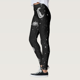 Leggings Estrellas, luna y sol en el universo