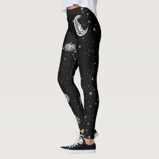 Leggings Estrellas, luna y sol en el universo