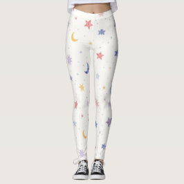 Leggings Estrellas lunares con un patrón sin costura