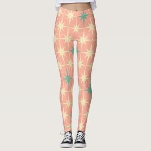 Leggings Estrellas modernas retro del siglo medio patrón Ru