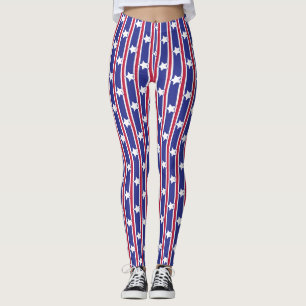 Leggings Estrellas patrióticas divertidas y divertidas