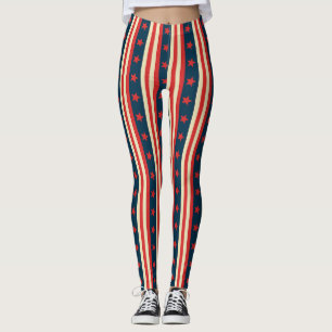 Leggings Estrellas patrióticas y rayas - Americano de época