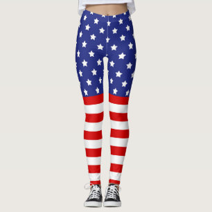 Leggings Estrellas personalizadas en franjas patrióticas 4 