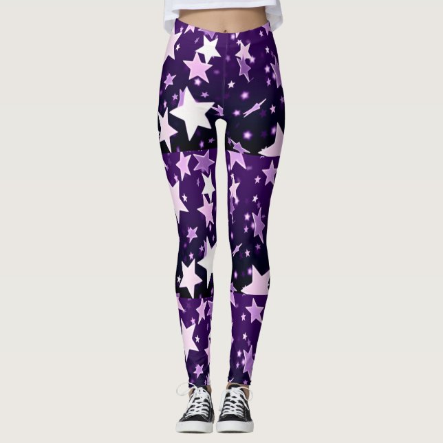 Leggings Estrellas púrpura (Anverso)