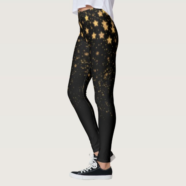 Leggings Estrellas Purpurinas de oro (Izquierda)