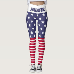 Leggings Estrellas rojas blancas azules Estrellas de Estado