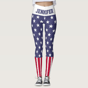 Leggings Estrellas rojas blancas azules Estrellas de Estado