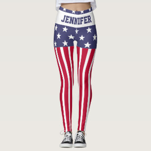 Leggings Estrellas rojas blancas azules Estrellas de Estado