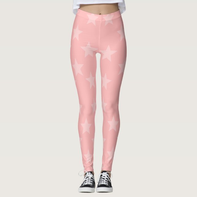 Leggings Estrellas rosa blandas (Anverso)