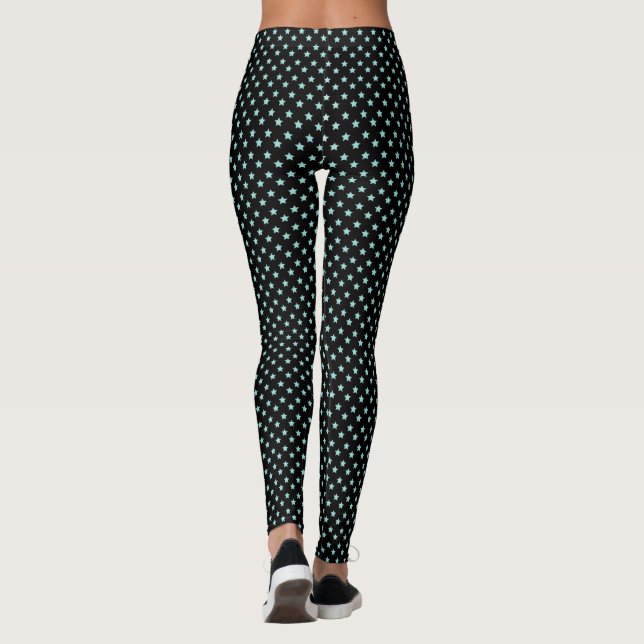 Leggings Estrellas verde azuladas (Reverso)