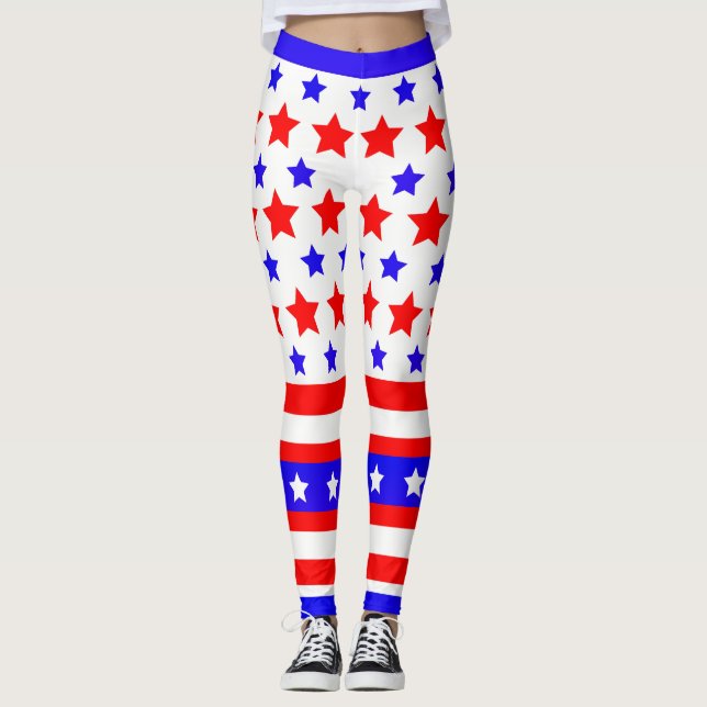 Leggings Estrellas y bandas patrióticas de EE.UU. (Anverso)