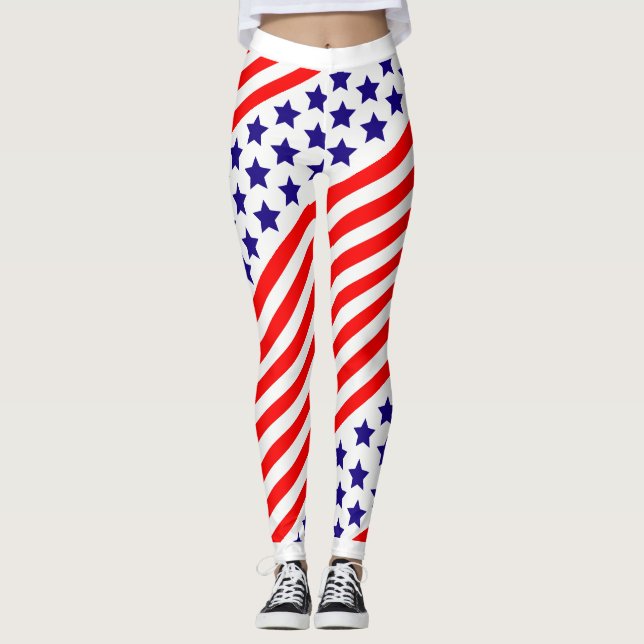 Leggings Estrellas y bandas patrióticas de EE.UU. (Anverso)