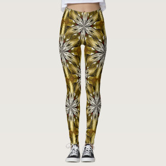 Leggings Estrellas Y Formas Resumen Del Patrón De Arte