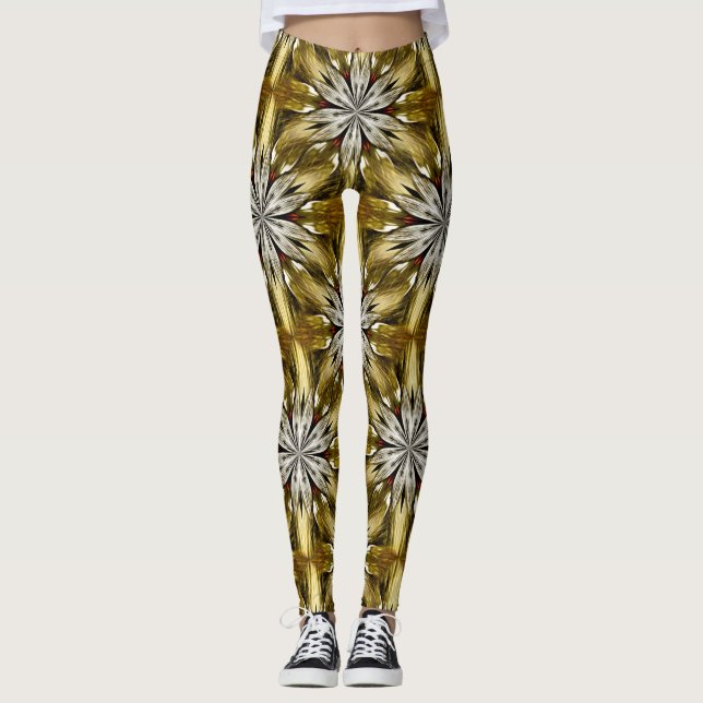 Leggings Estrellas Y Formas Resumen Del Patrón De Arte (Anverso)