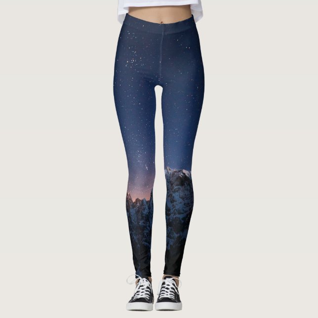 Leggings Estrellas y montañas nevadas (Anverso)