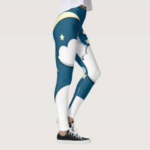 Leggings Estrellas y nubes lunares