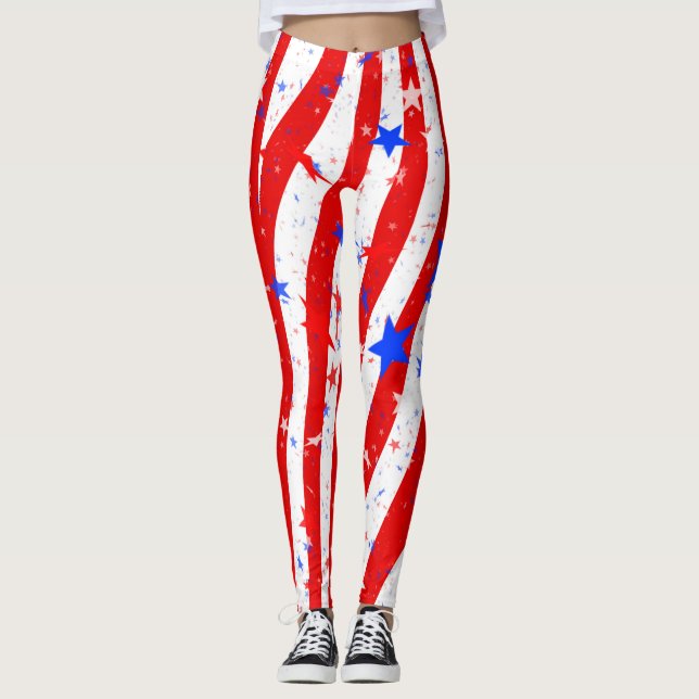 Leggings Estrellas y polainas americanas del orgullo de las (Anverso)