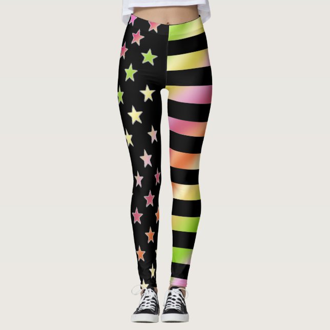 Leggings Estrellas Y Rayas Leggencias (Anverso)