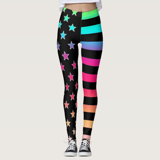 Leggings Estrellas Y Rayas Leggencias (Anverso)