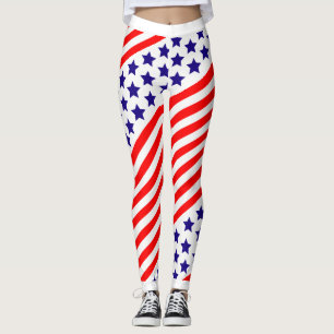 Leggings Estrellas y rayas patrióticas de Estados Unidos