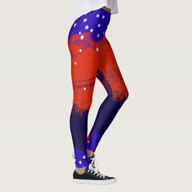 Leggings estrellas y rayas, patrióticas de los Estados Unid (Derecha)