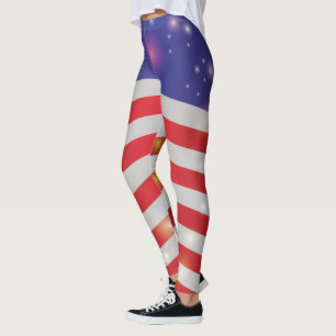 Leggings Estrellas y tiras de Estados Unidos Bandera estado