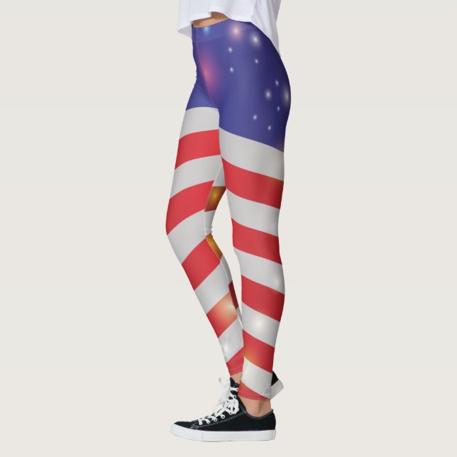 Leggings Estrellas y tiras de Estados Unidos Bandera estado (Izquierda)