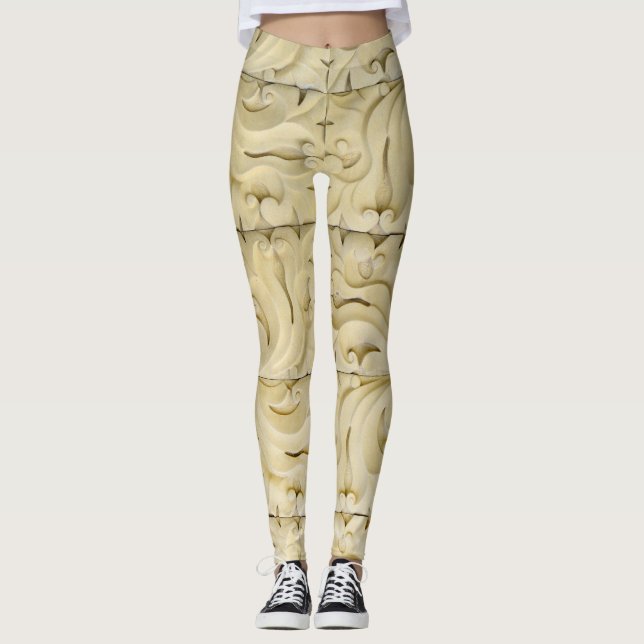 Leggings estuco de arquitectura de textura de patrones de a (Anverso)