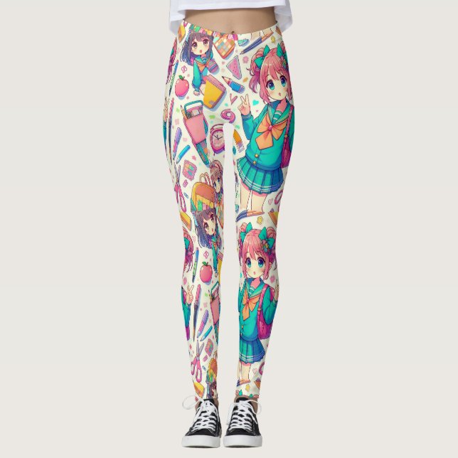 Leggings estudiante de anime (Anverso)