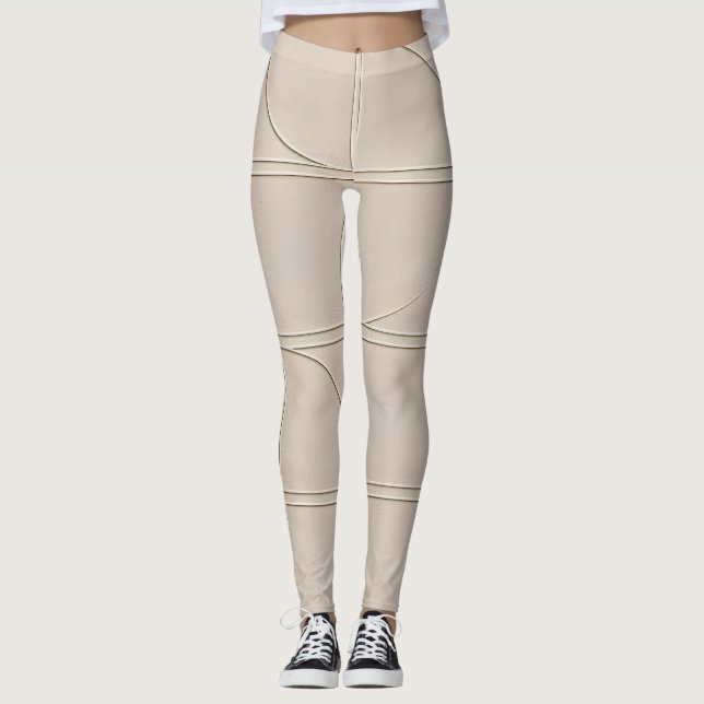 Leggings Estudio a Calle Patrón Mínimo | Moderno  (Anverso)