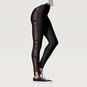 Leggings Estudio de Fitness Personalizado Eslogan Naranja s