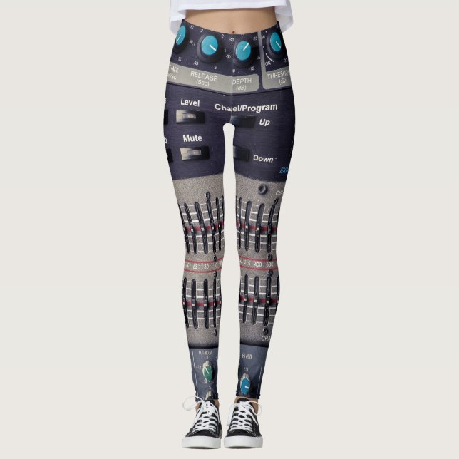 Leggings Estudio del mezclador de sonido de muchos botones (Anverso)