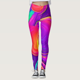 Leggings Ethereal Neon: Sueños abstractos