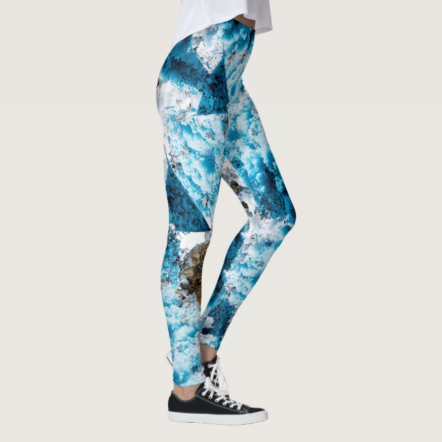 Leggings Ethereal Velocity: Geometric Cloud & Arrow Fusion (Derecha)
