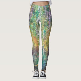Leggings Ethereal Wisteria: The Koi's Golden Dream