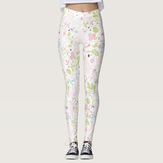 Leggings exhibición del modelo floral (Anverso)