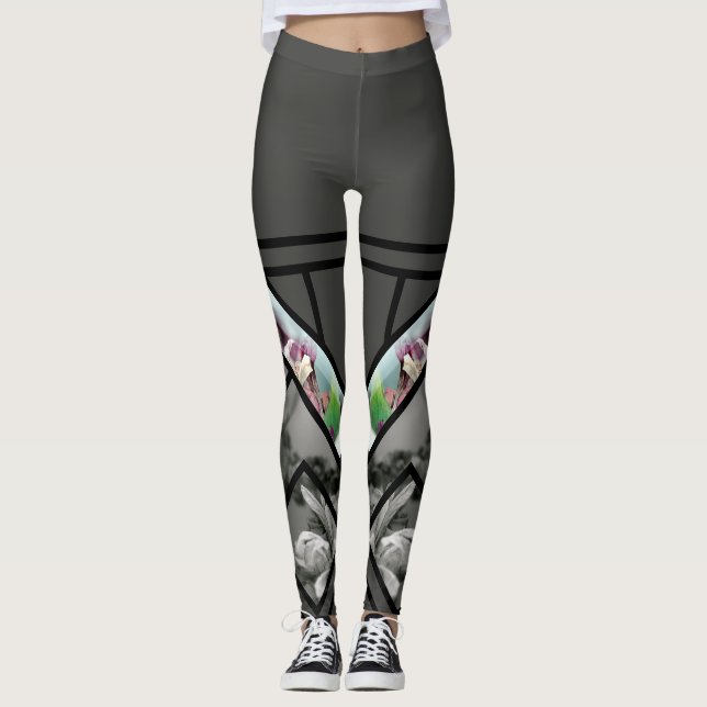 Leggings Existencias de flores (Anverso)