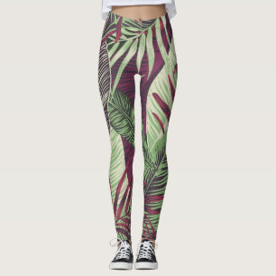 Leggings Exótico tropical: verde de moda sin problemas