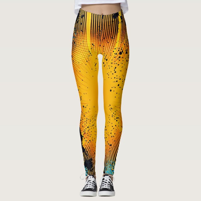 Leggings Explosión de arte pop de estilo cómico (8) (Anverso)