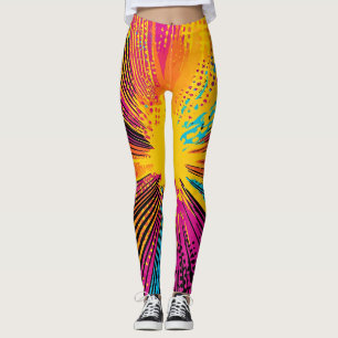 Leggings Explosión de arte pop de estilo cómico (9)