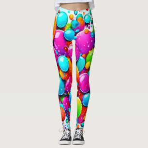 Leggings Explosión de burbuja colorida