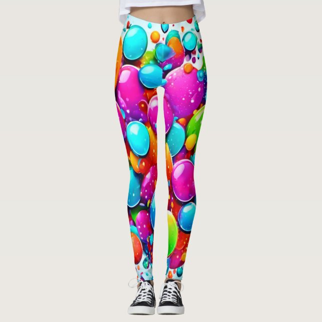 Leggings Explosión de burbuja colorida (Anverso)