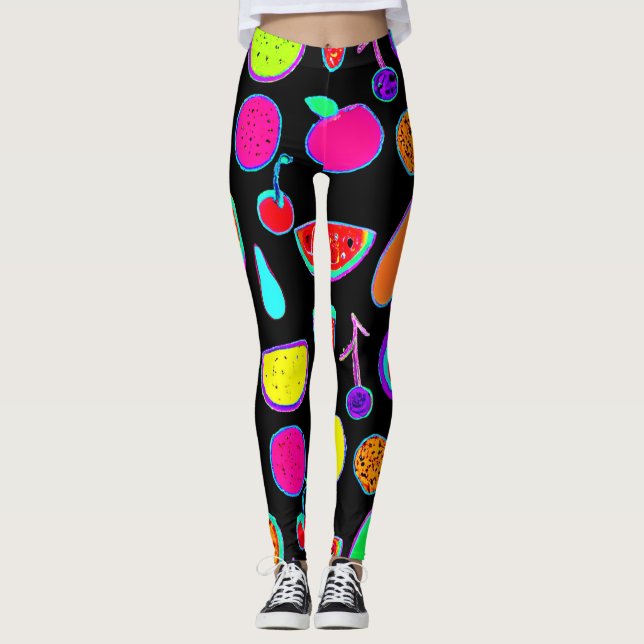 Leggings Explosión de resplandor tropical (Anverso)
