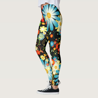 Leggings Explosión floral de color