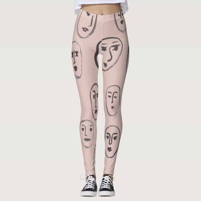 Leggings Expresiones de las leyendas faciales (Anverso)