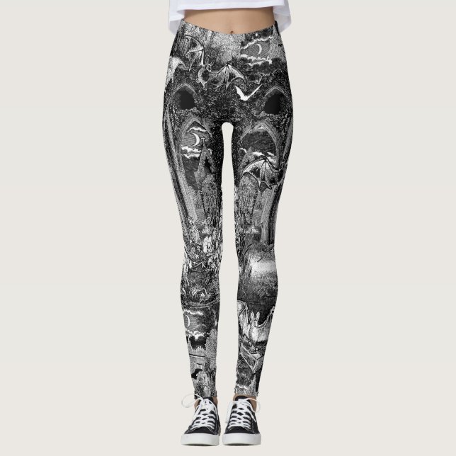Leggings Extra Bats Oscuros Vampiros góticos griptos (Anverso)