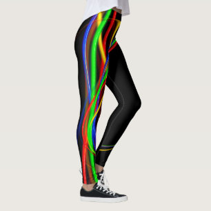 Leggings Extracto de neón del resplandor del fractal fresc